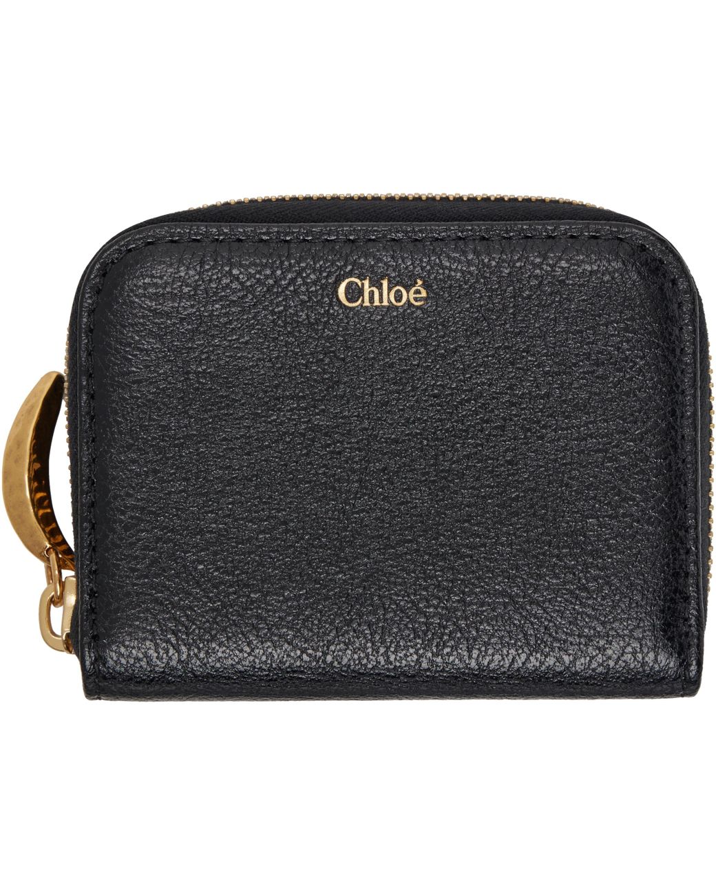 【CHLOE】ブラック Banana ジップウォレット Boaz ボアズ ジオメトリックフロントフラップバッグ - ブラック