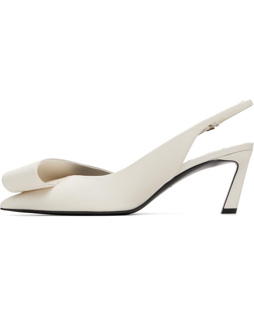 Givenchy White Twisted Ribbon Slingback Heels