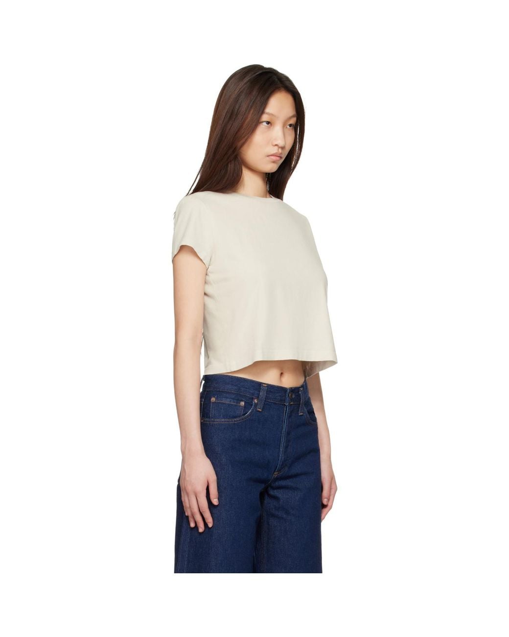 Agolde Blue Adine Shrunken T-Shirt