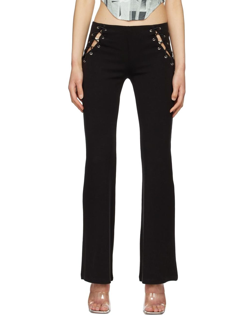 Miaou Synthetic Ryder Trousers in Black 