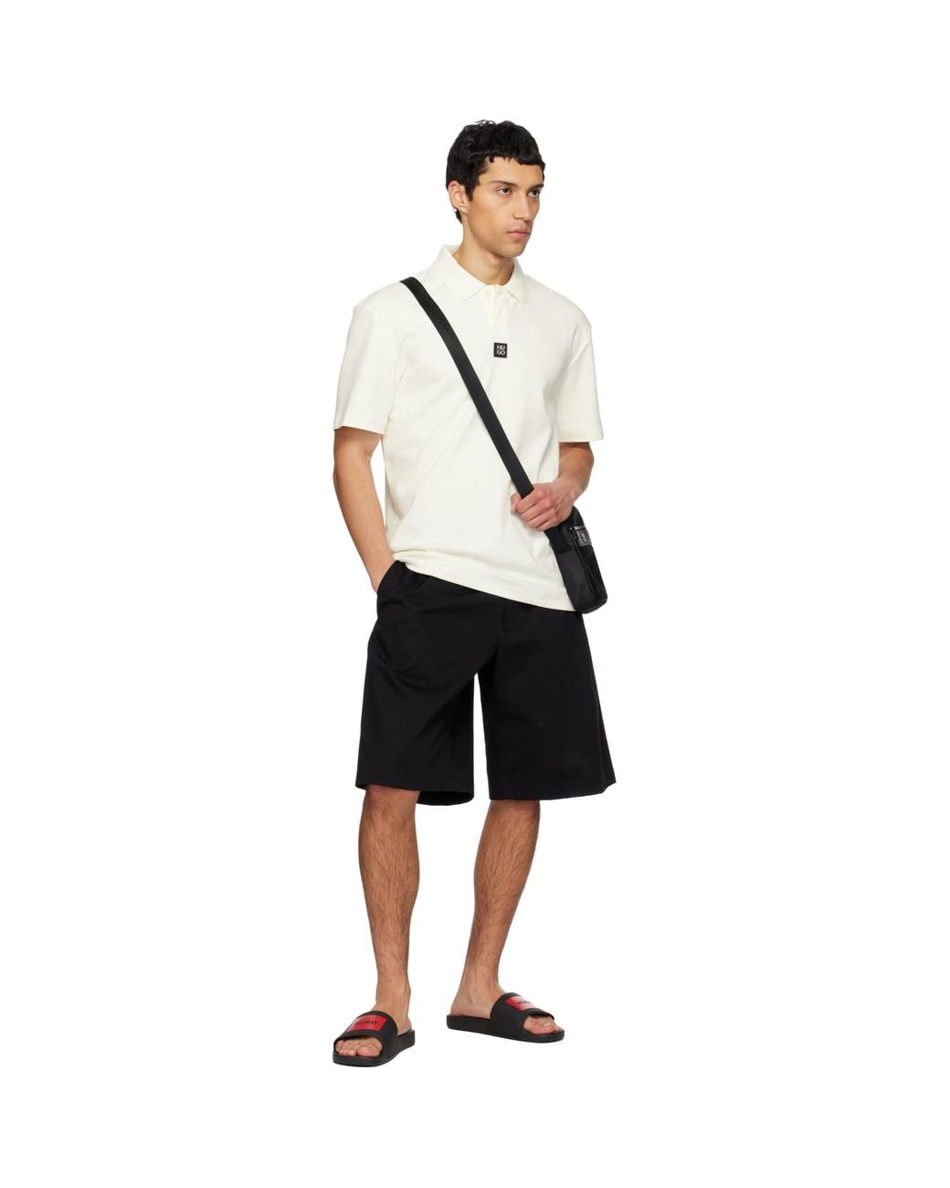 HUGO Black Logo Hardware Bag for men