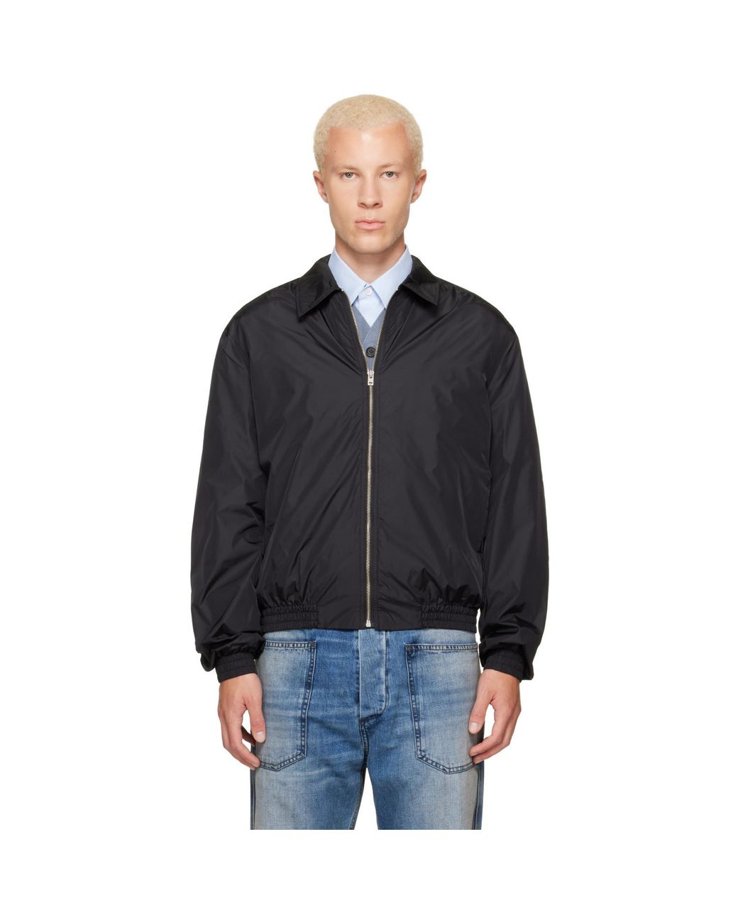 Acne Black Lightweight Nylon Jacket for men