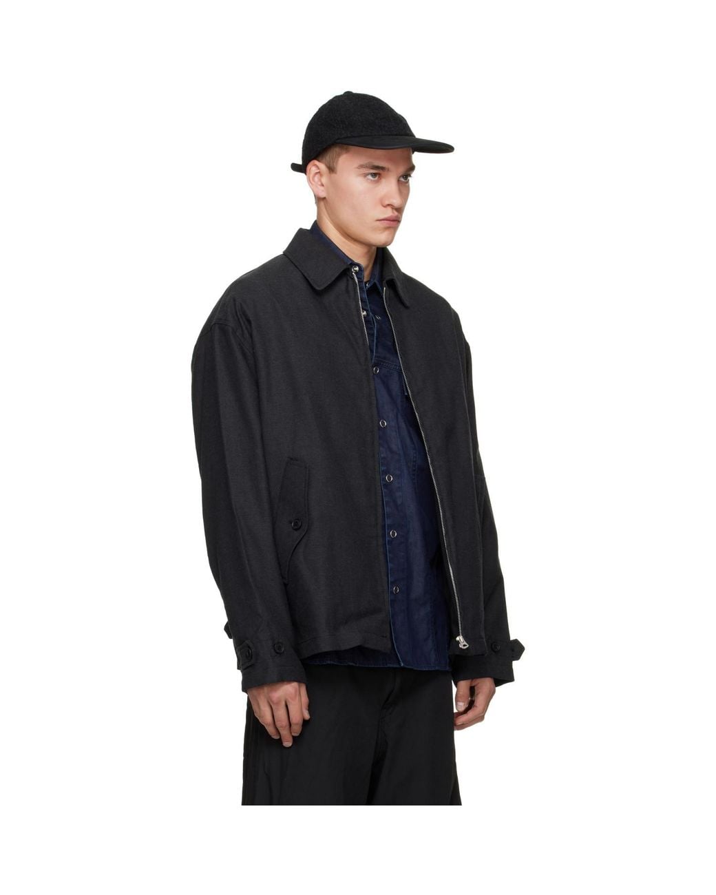 Comme des Garçons Blue Cotton Wool Serge Jacket for men
