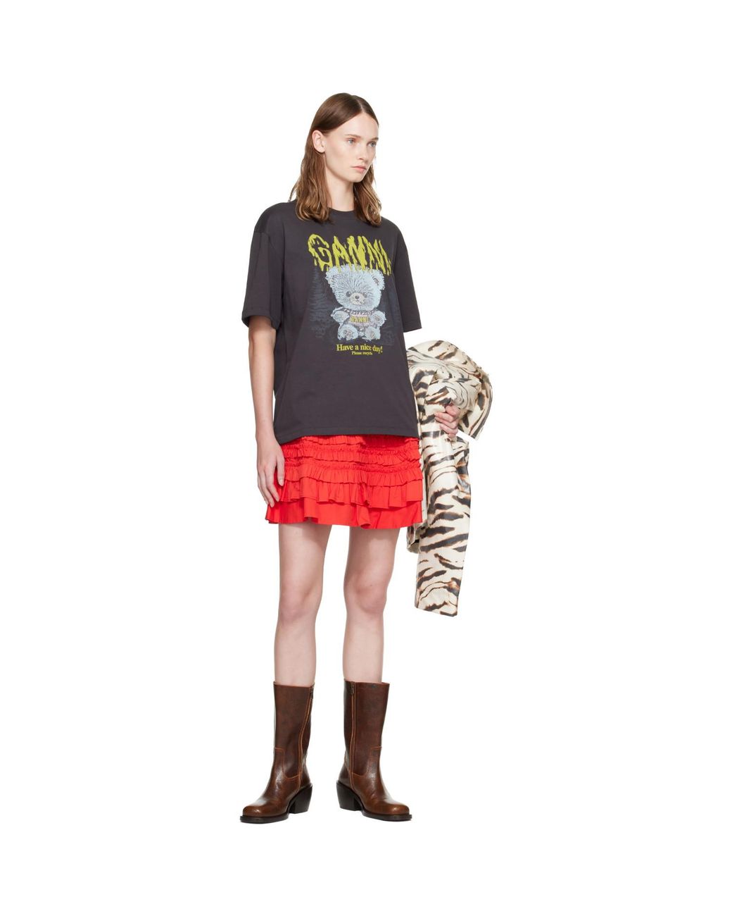 Ganni Multicolor Forest Teddy T-Shirt