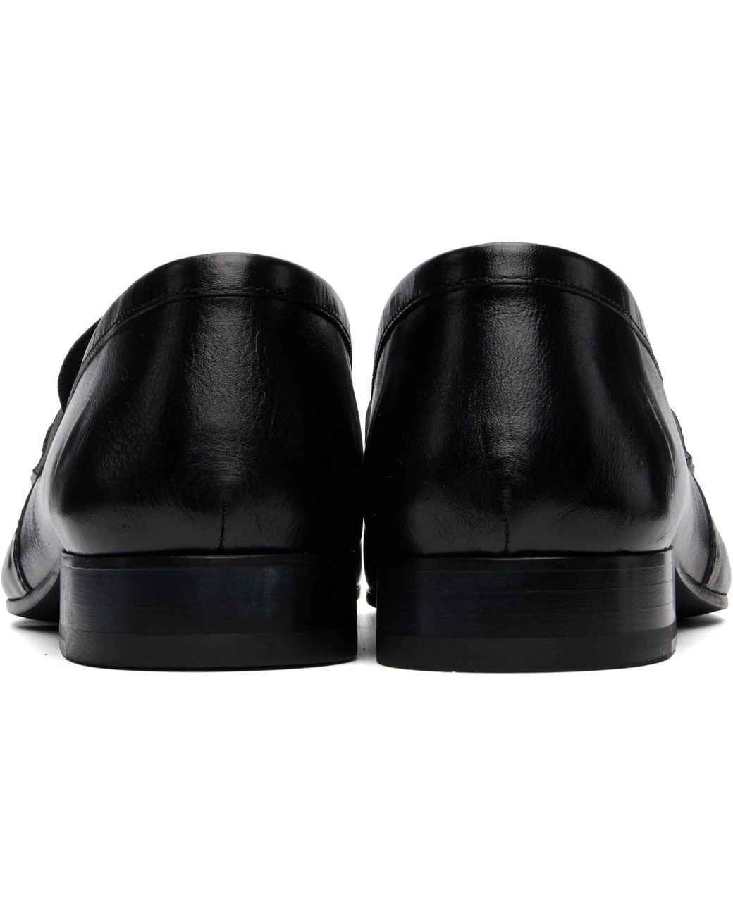 Dries Van Noten Black Leather Loafers for men
