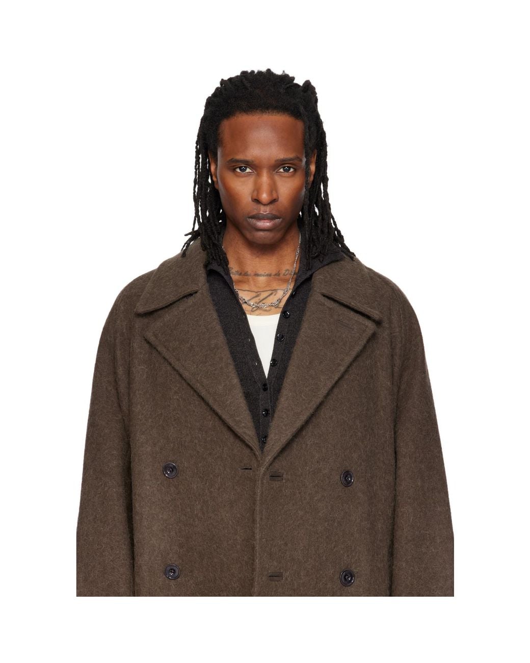 Lemaire Metallic Twisted Chain Necklace for men
