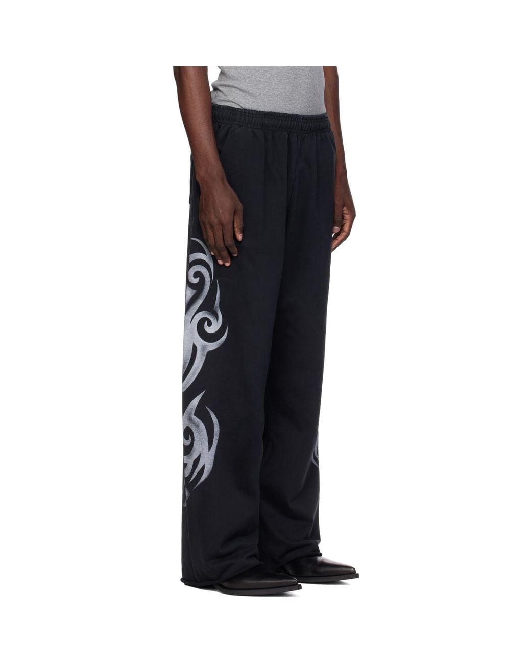 Vetements Black Graffiti Sweatpants for men