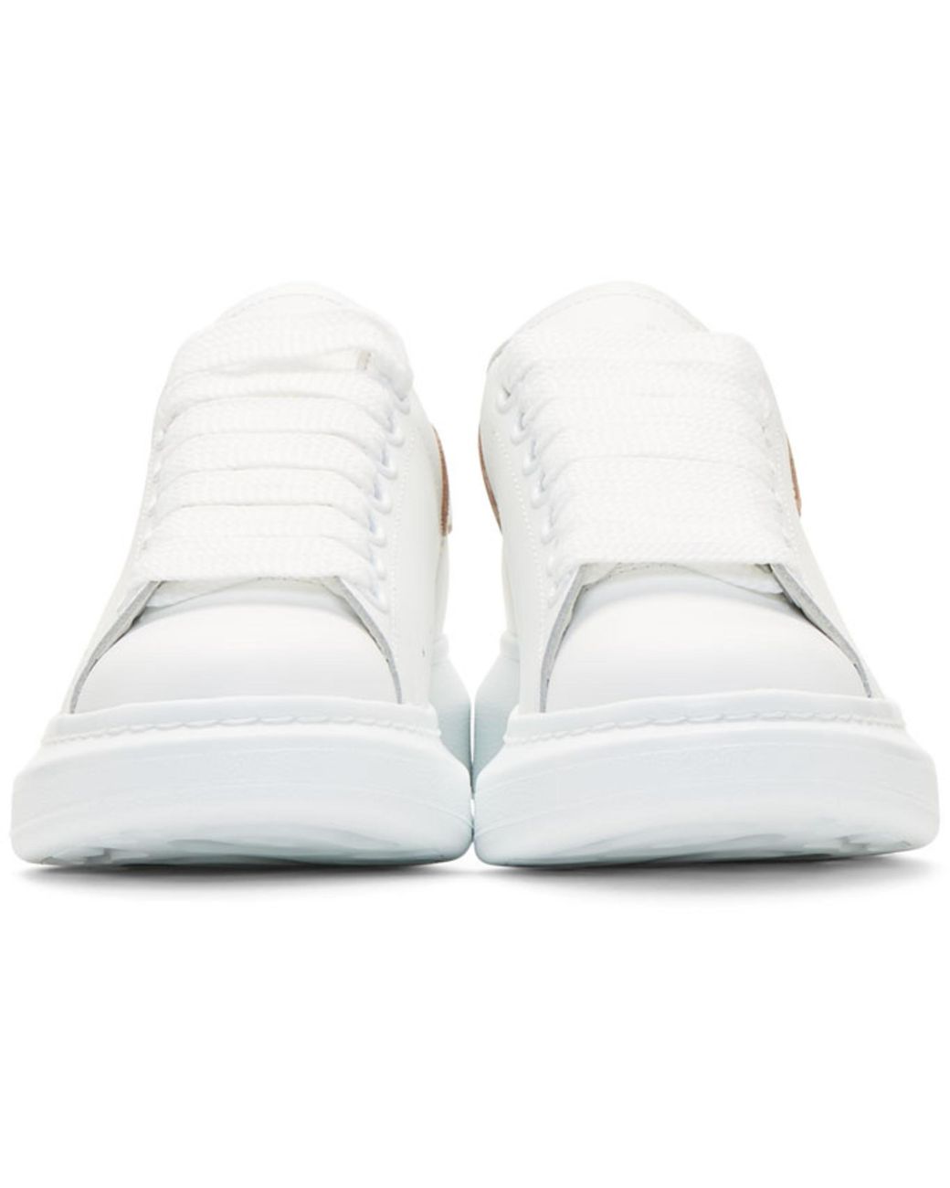 McQueen White And Rose Gold Oversized Sneakers | Lyst