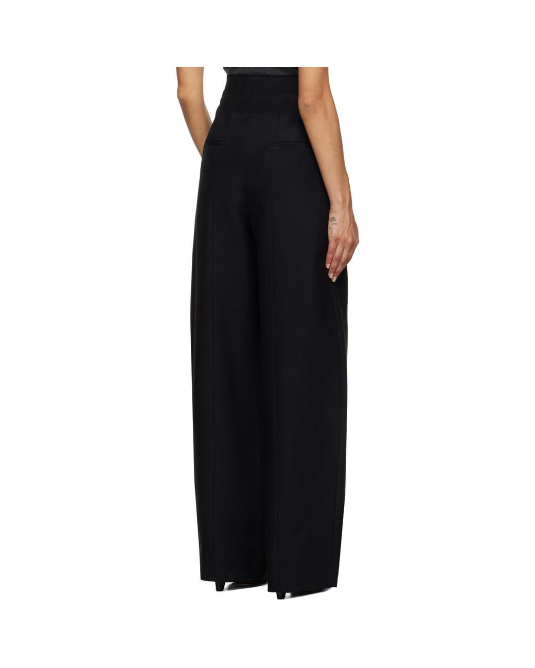 Khaite Black Lennerd Trousers