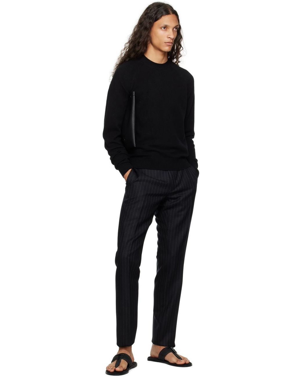 メンズ Tom Ford ブラック ドローストリング ポーチ ブラック | Lyst