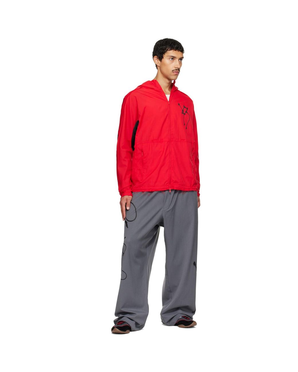Y-3 Red Chito Edition Graphic Running Track Jacket for men