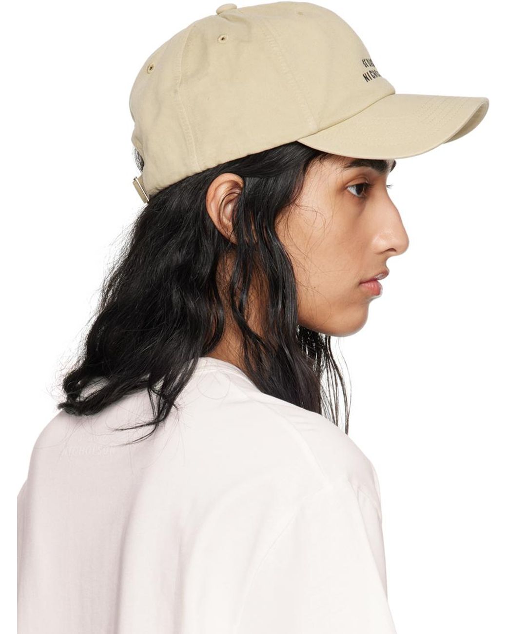 Logo Cap in Sand | Baseball Cap | Studio Nicholson - 帽子