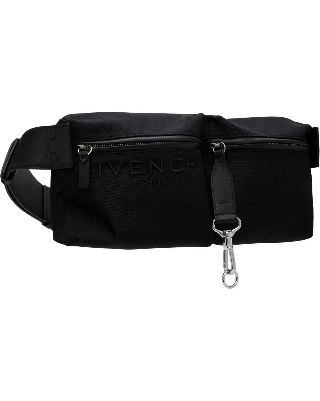 Givenchy Black Cargo Canvas Belt Bag for men