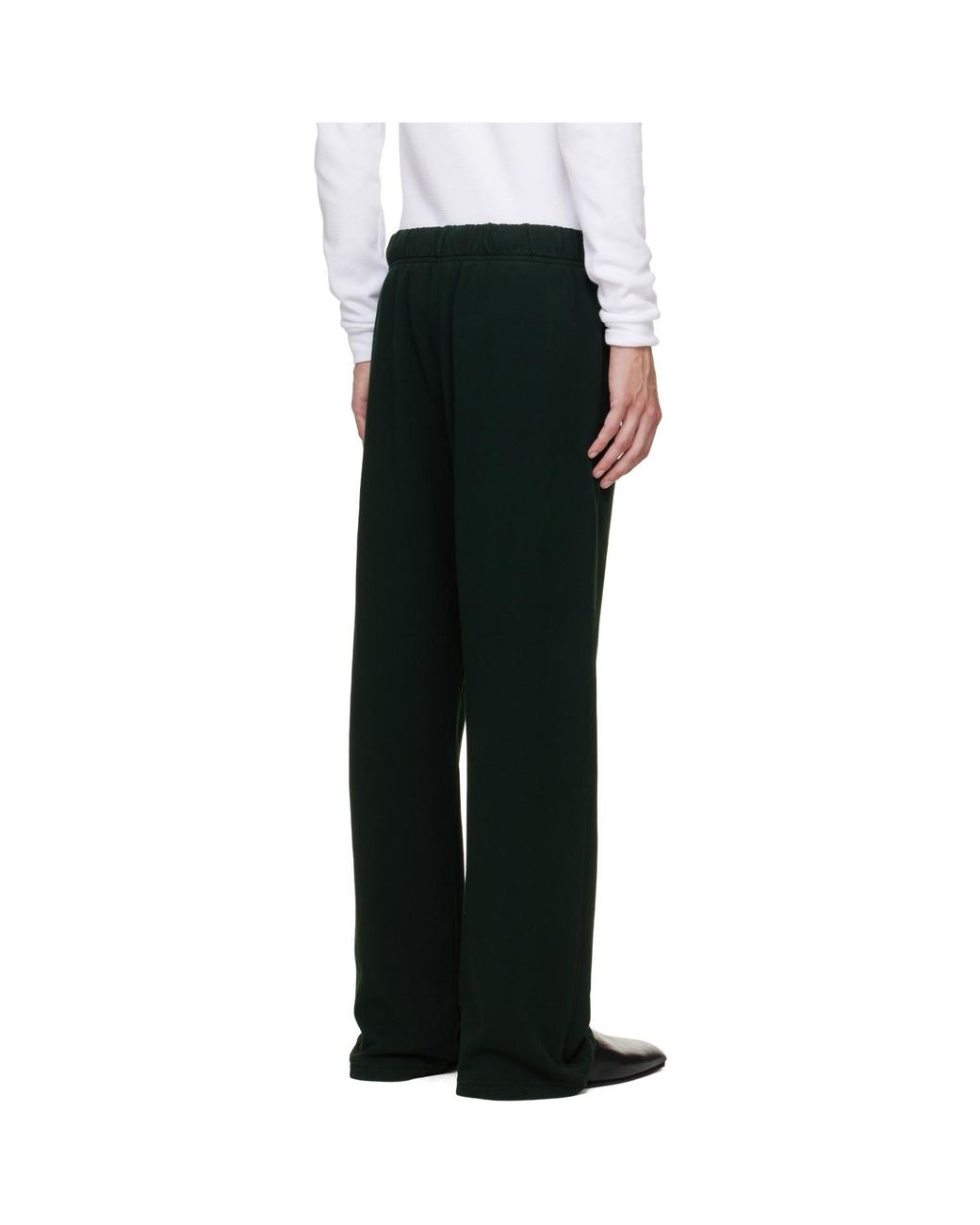 Les Tien Black French Terry Classic Sweatpants for men