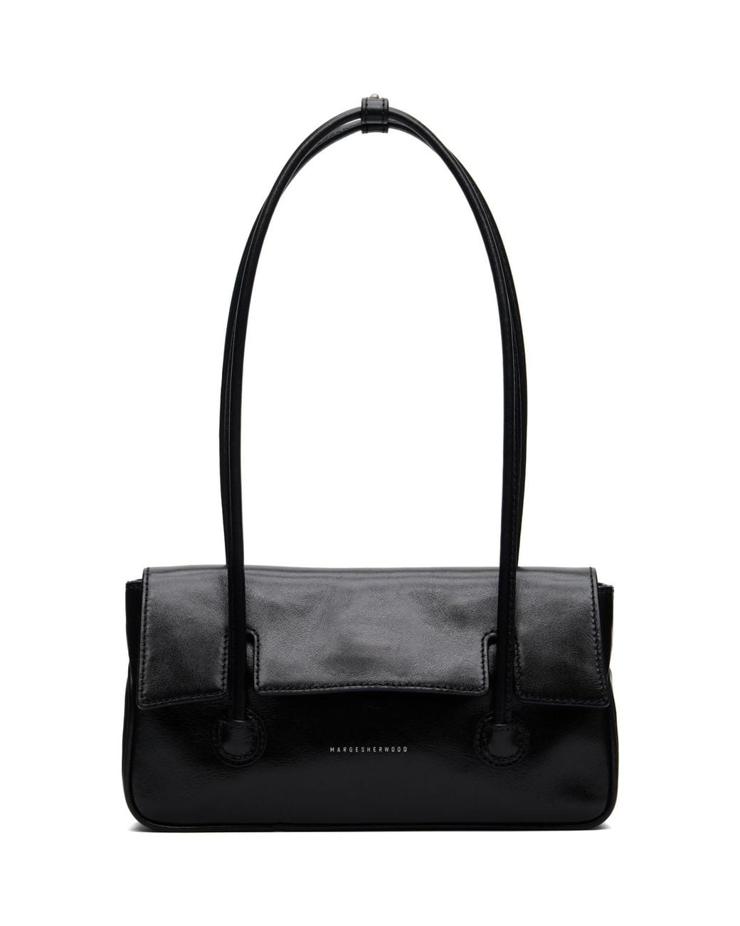 MARGE SHERWOOD Black Flap Small Bag