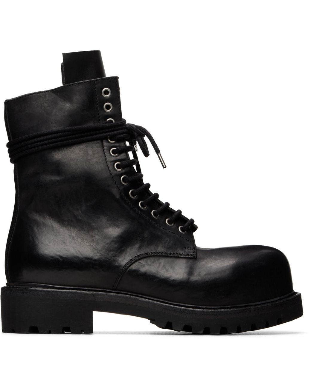 A Diciannoveventitre Black Fiore Prisma Combat Z Boots for men