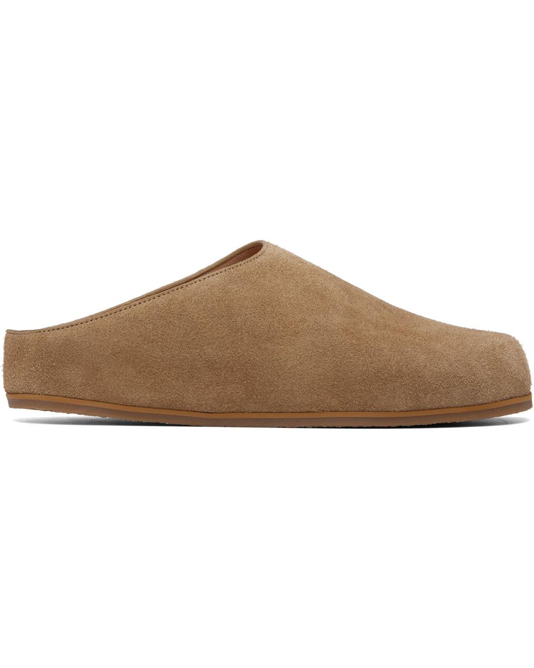 Studio Nicholson Brown Wearing Nabuk Clog Flats for men