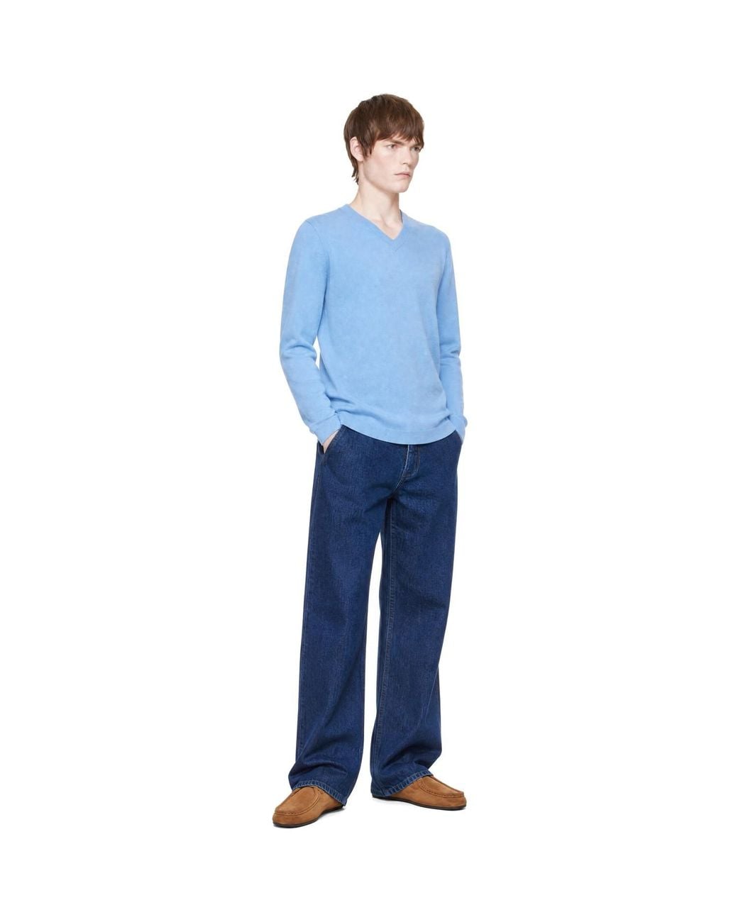 Lisa Yang Blue Clayton Sweater for men