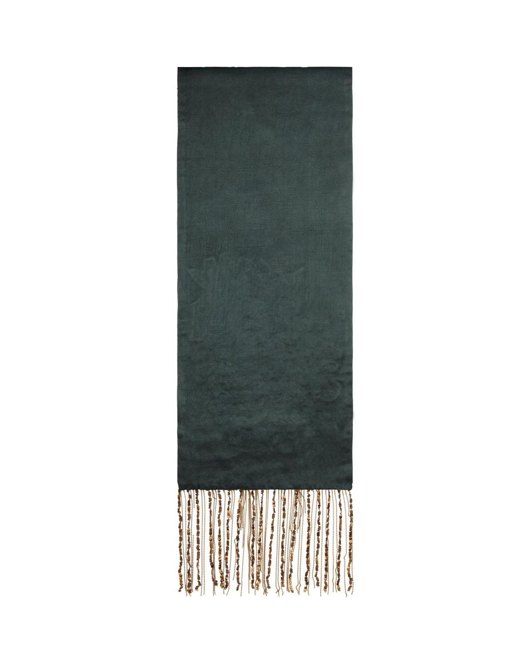 Dries Van Noten Green Khaki Silk Scarf