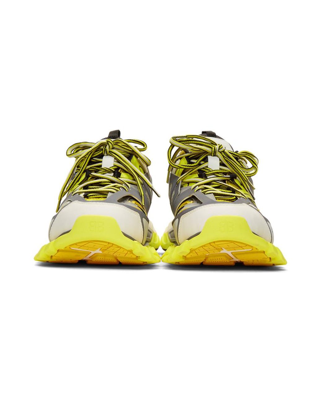 Baskets jaunes et grises Track Runner Cuir Balenciaga pour homme en coloris  Jaune | Lyst