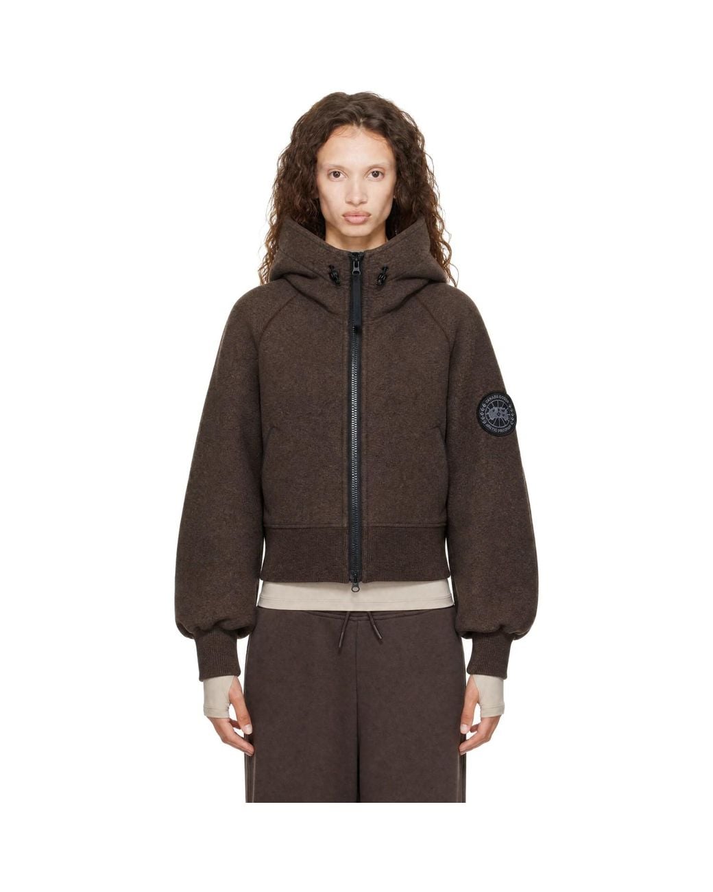 Canada Goose Brown Chilliwack Fleece Disc Bomber Jacket