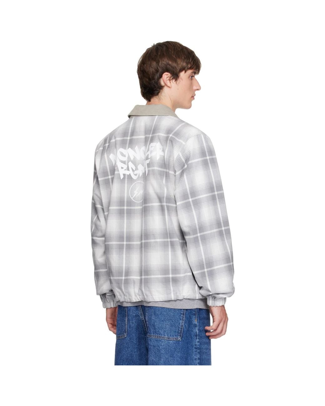 Moncler Genius Gray Moncler X Fragment Ryūha Reversible Shirt Jacket for men