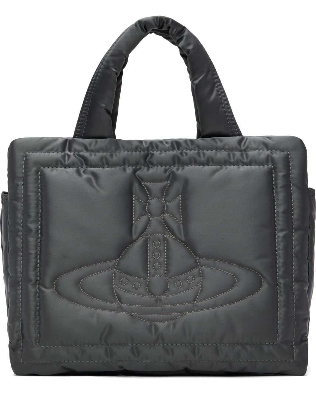 【Vivienne Westwood】Small Margaret ロゴ パデッドバッグ vivienne-westwood-P410-Grey-