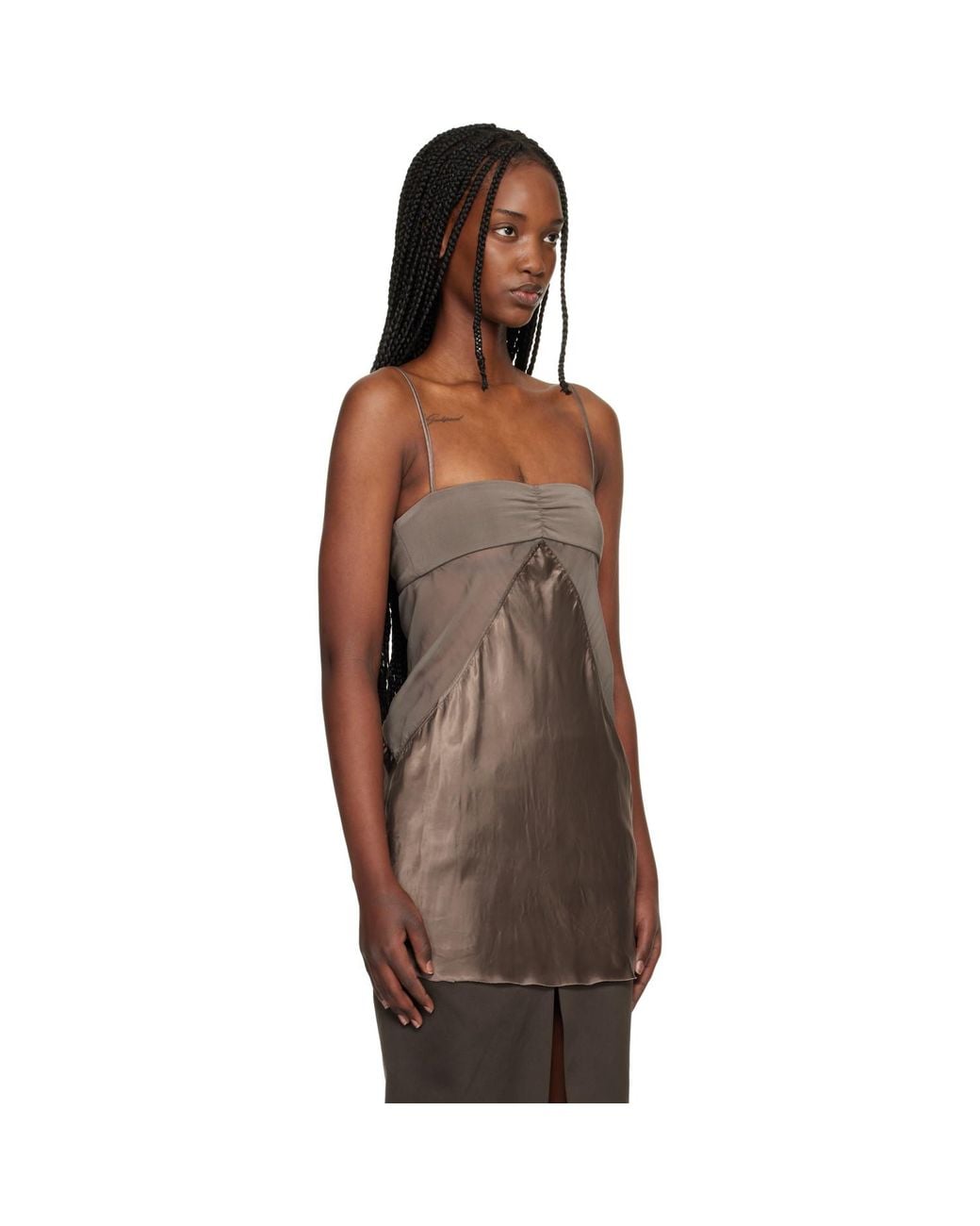 Rick Owens Black Temple Combo Slip Top