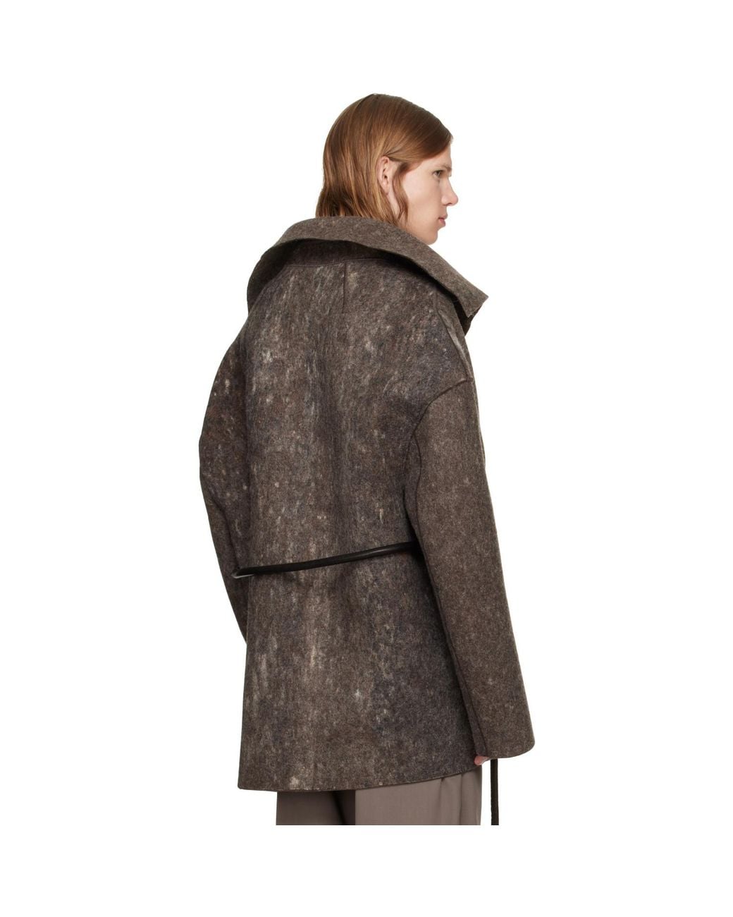 Rick Owens Brown Tower Dracucollar Jacket for men