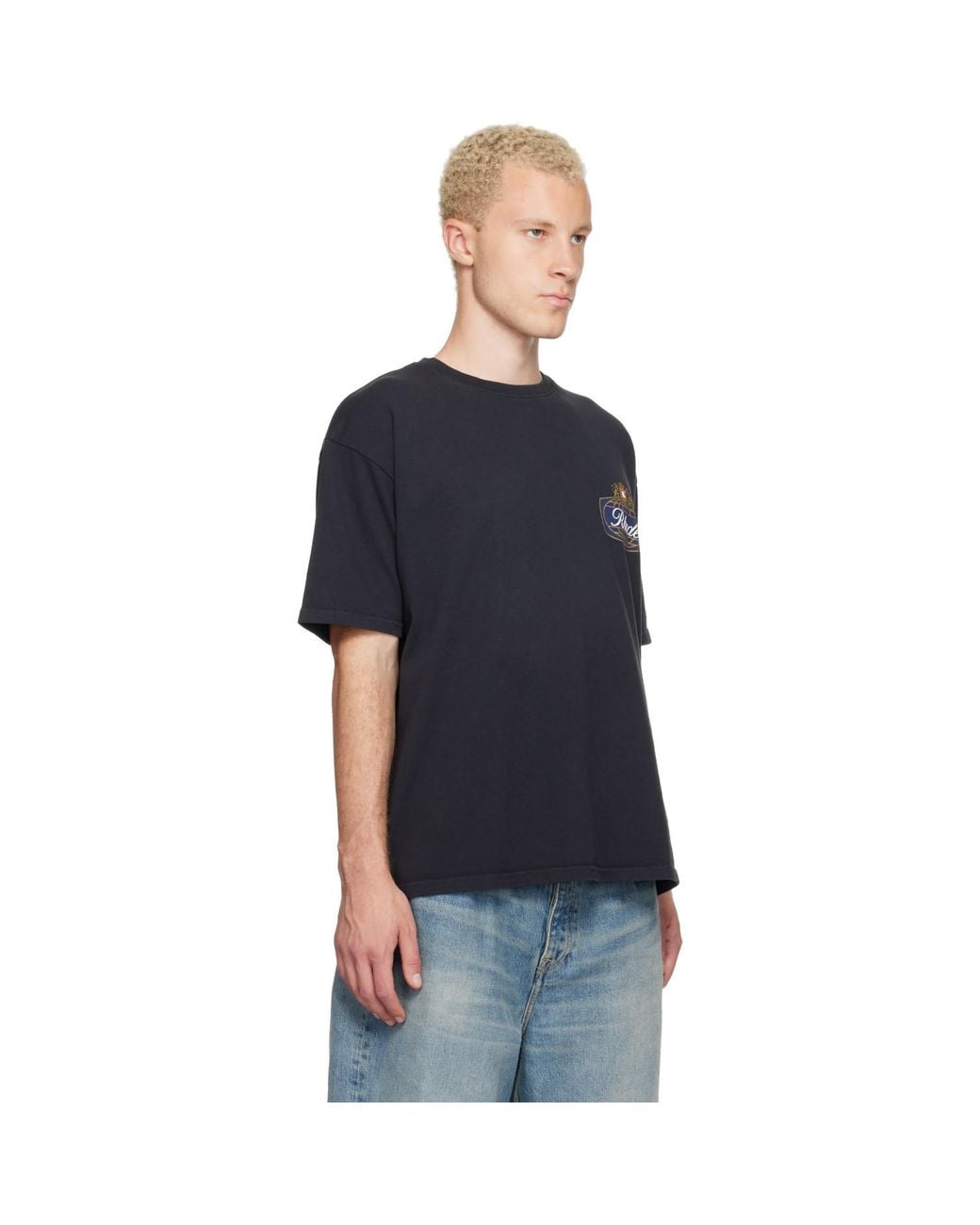 Rhude Blue Safari Crest T-Shirt for men