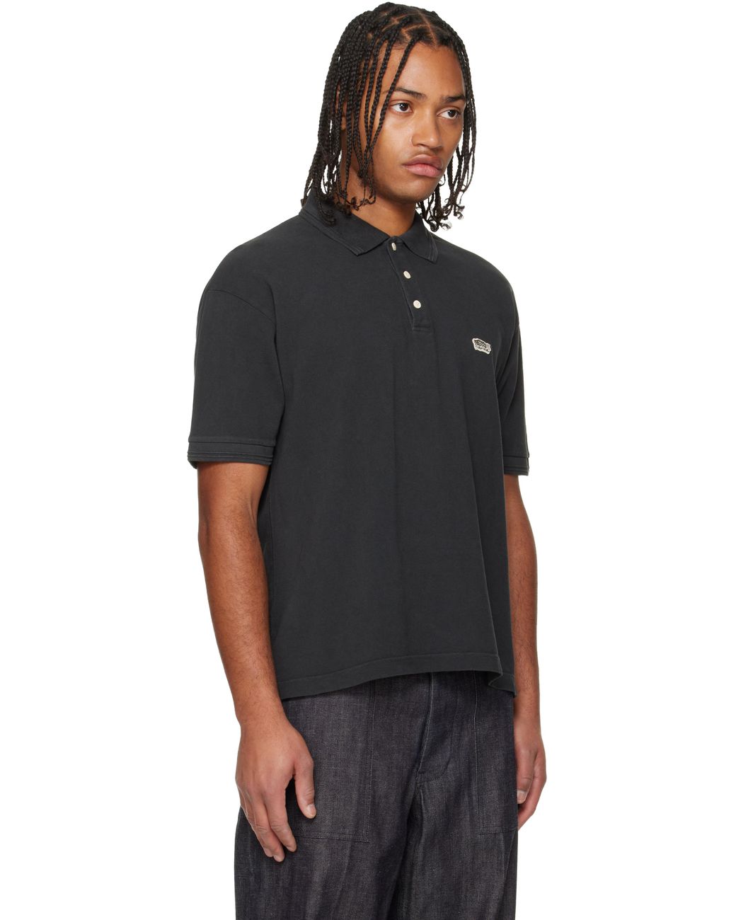 Visvim Jumbo Weller S/S Dmgd Polo in Black for Men | Lyst
