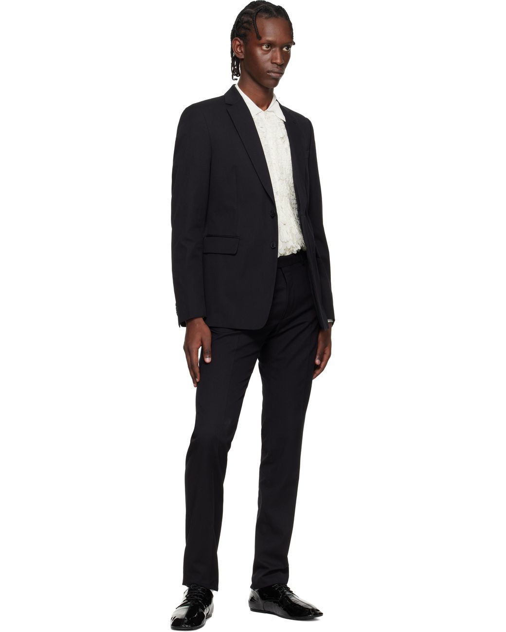 Dries Van Noten Black Single-Breasted Suit for men