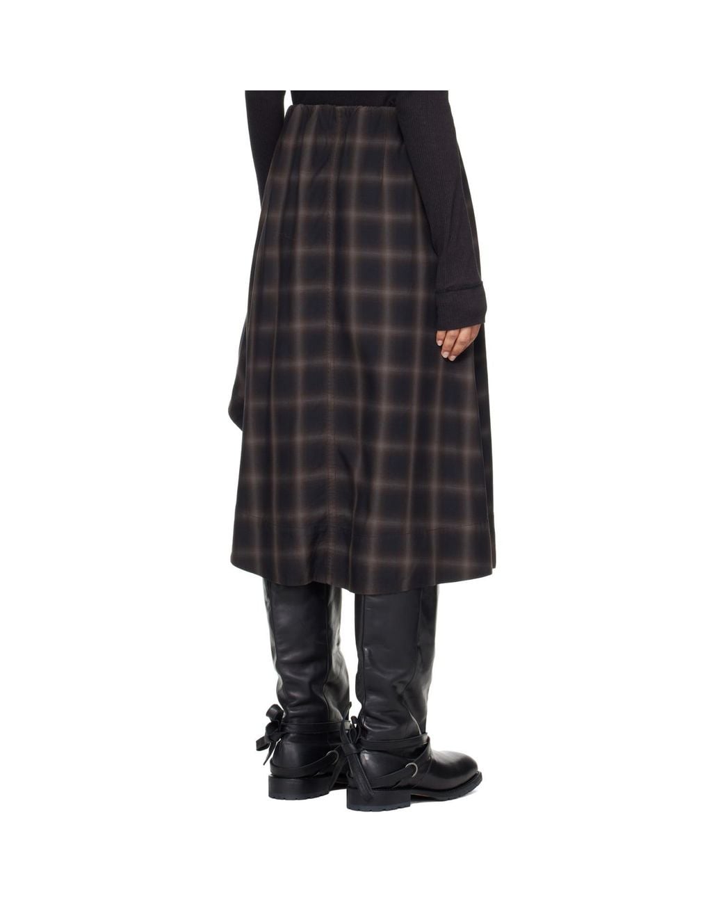 Our Legacy Black Fan Midi Skirt
