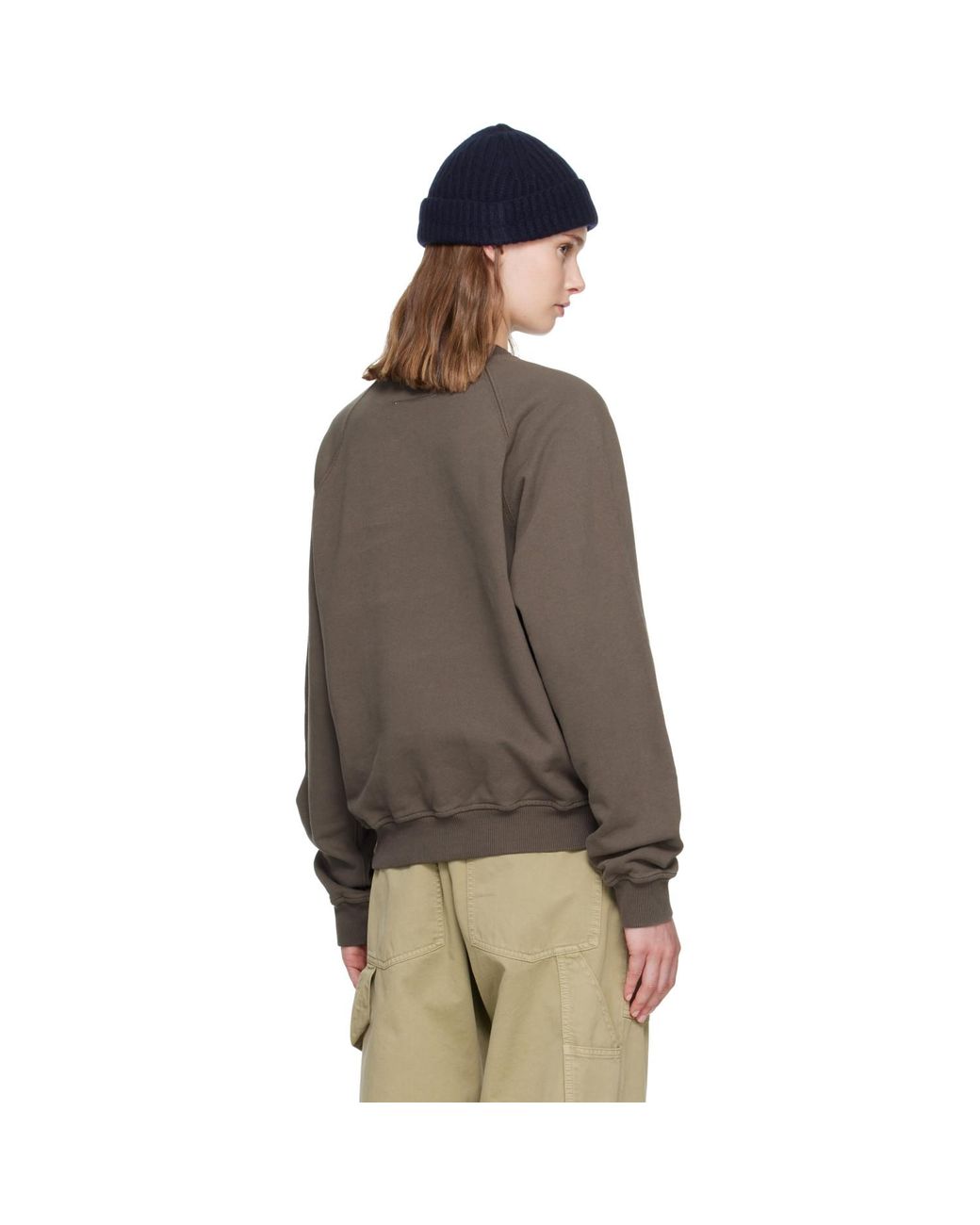 MM6 by Maison Margiela Brown Double Layer Sweatshirt