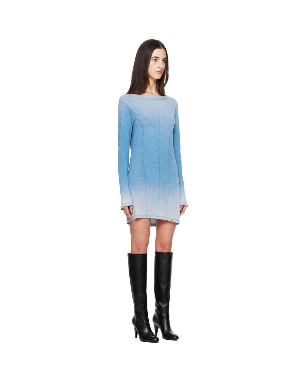 KNWLS Blue Ace Longsleeve Minidress