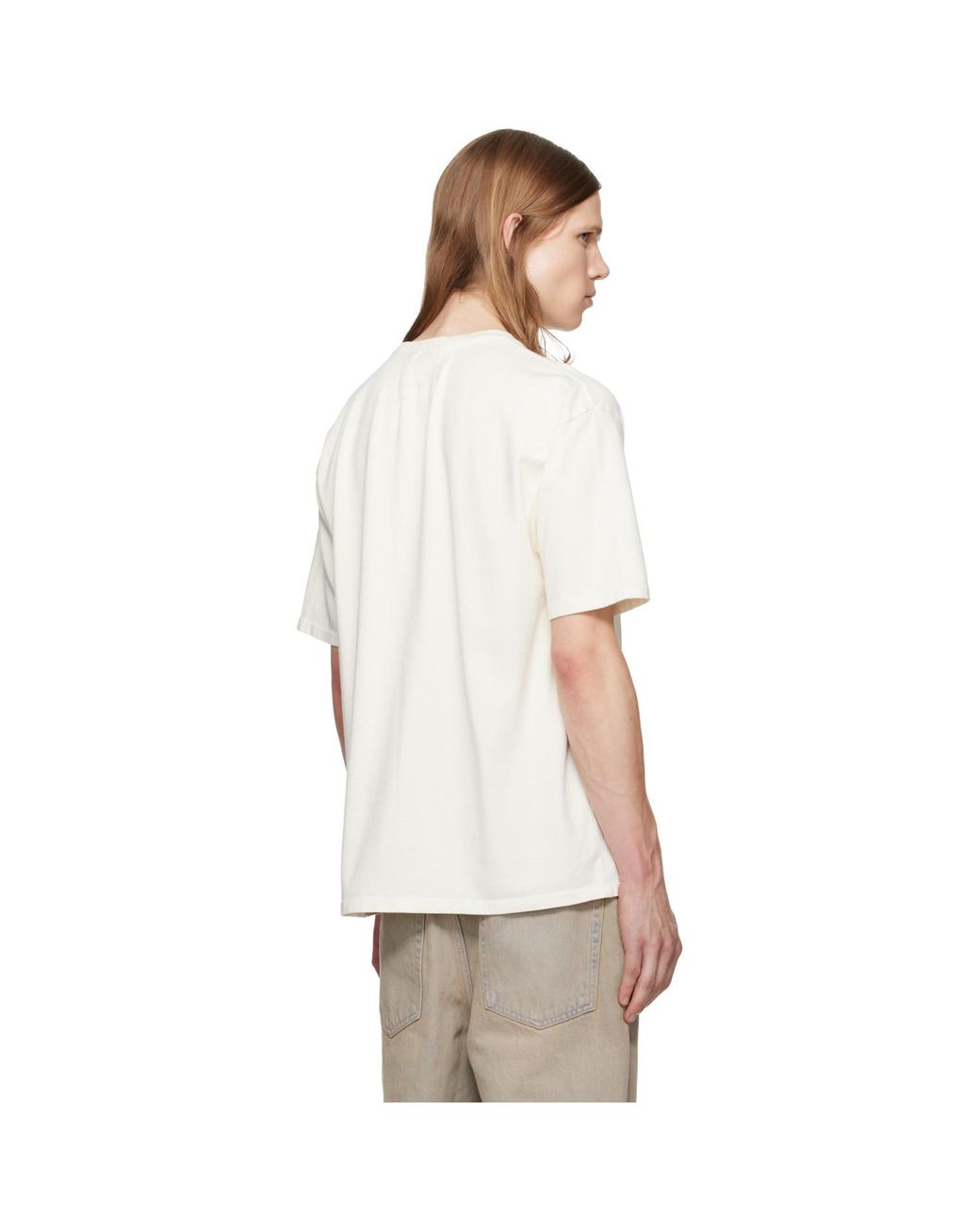 Rhude White Off- Slip T-Shirt for men