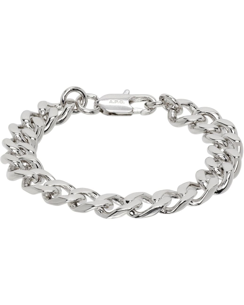 A.P.C. Minimal Maxi Bracelet in Black for Men | Lyst UK
