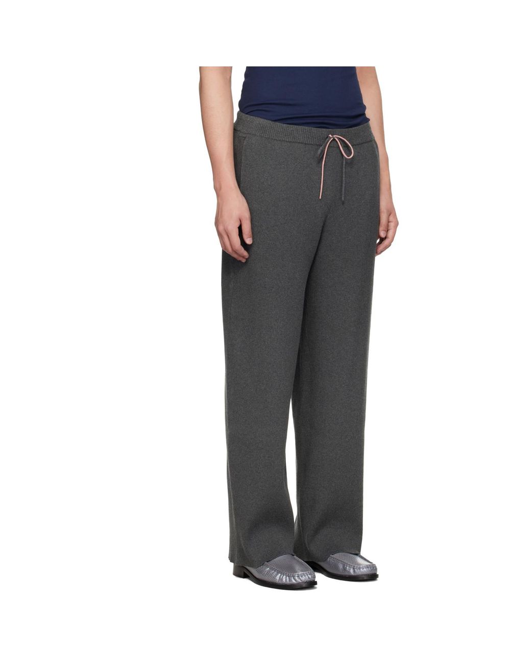 Charles Jeffrey Black Animal Knitted Jogger Sweatpants for men