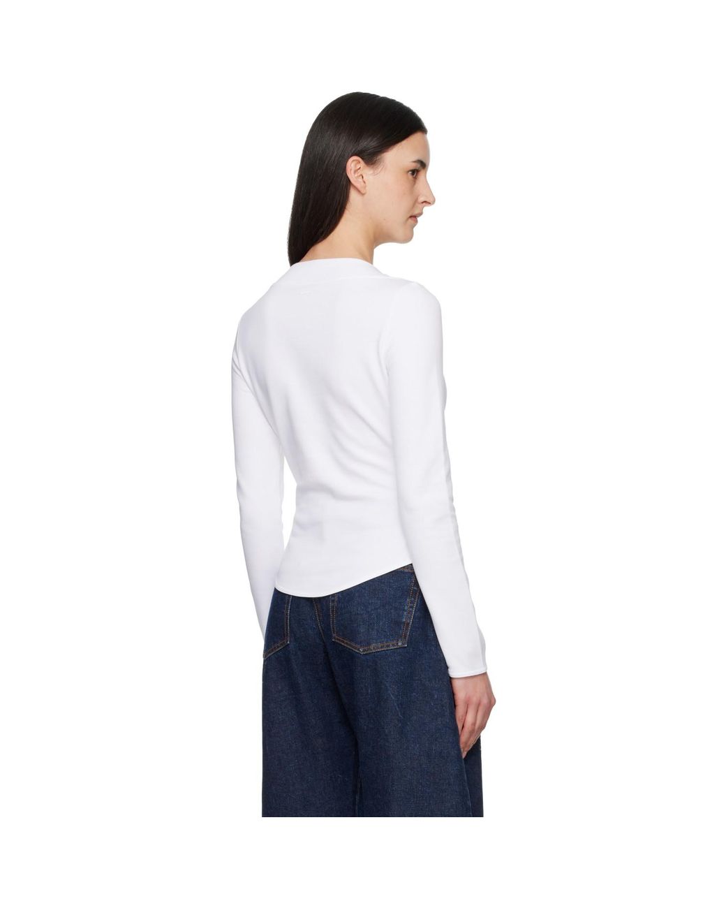 Alaïa White Cotton T-Shirt