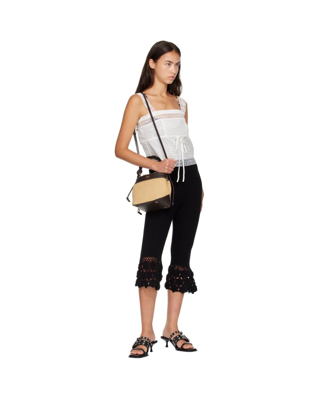 Ganni Black Bou Bucket Bag