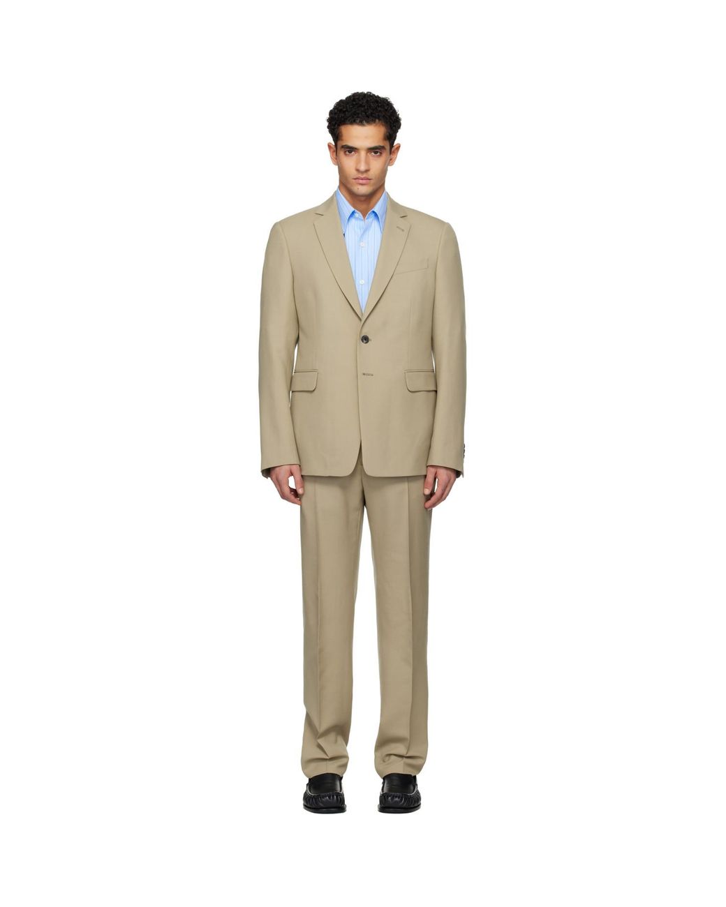 Dries Van Noten Black Single-Breasted Suit for men