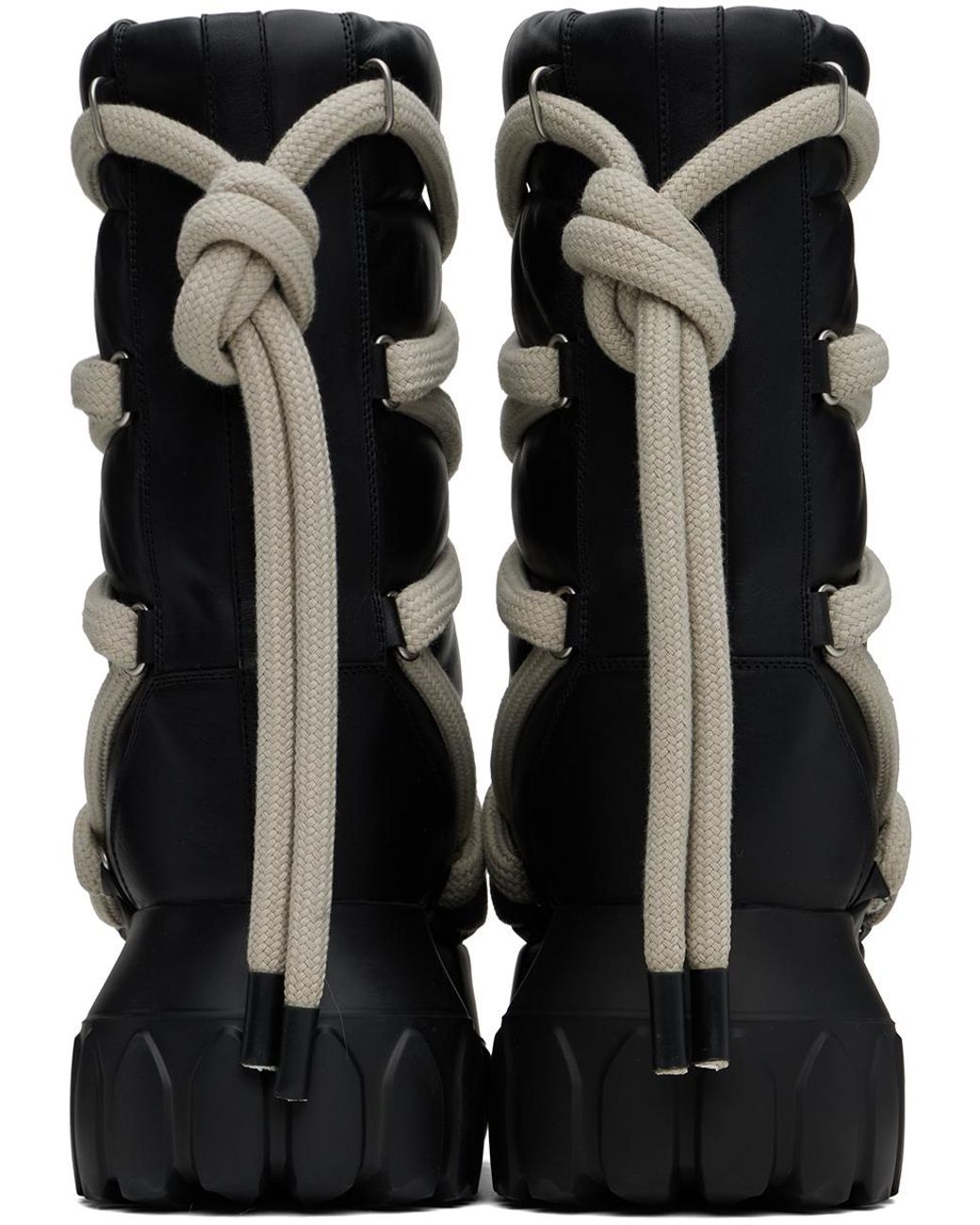 Rick Owens Porterville Lunar Mega Tractor Boots in Black | Lyst