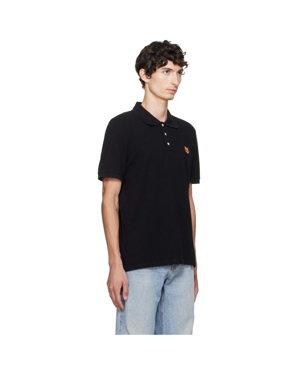 Maison Kitsuné Black Fox Head Regular Polo for men