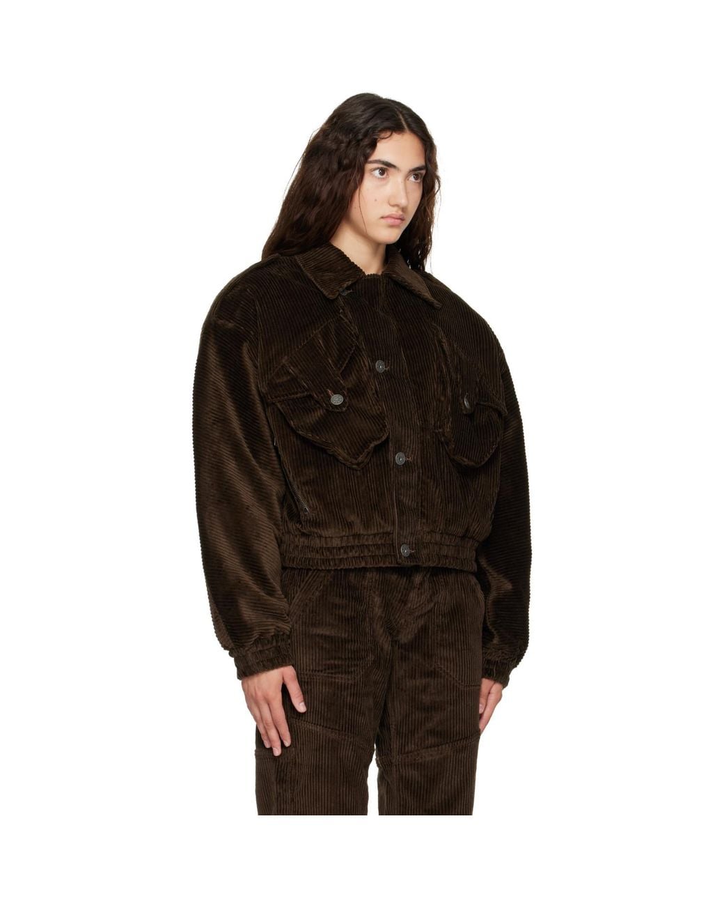 VAQUERA Black Quilted Corduroy Jacket