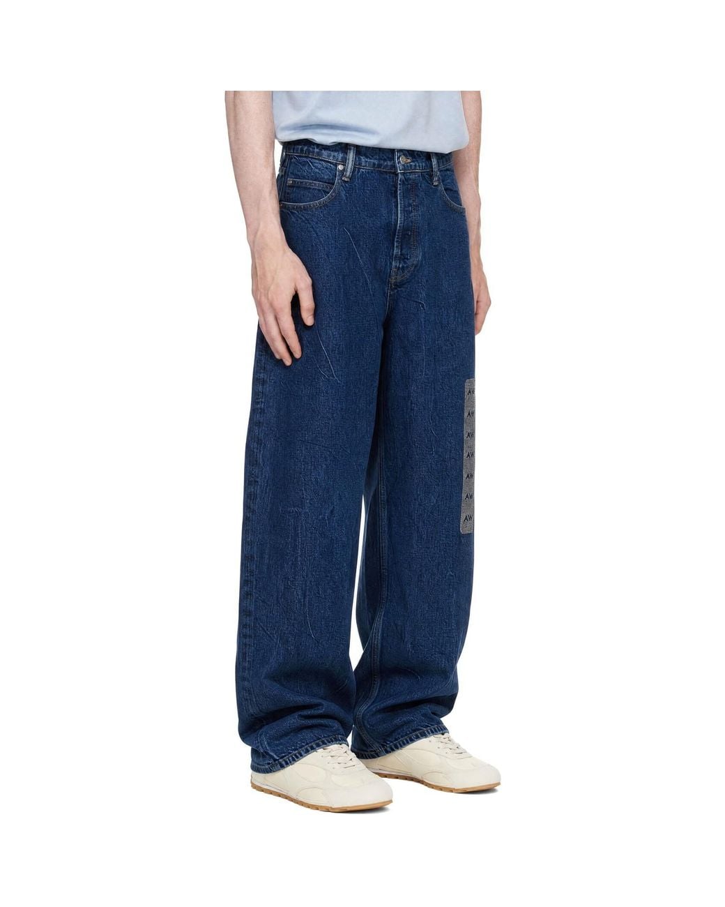 Alexander Wang Blue Flasher Graphic Jeans for men