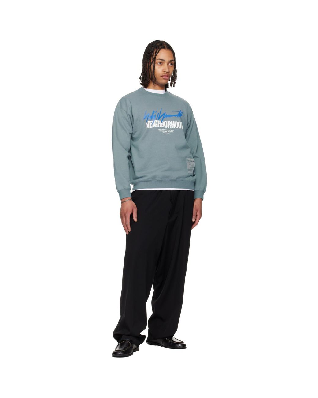 Yohji Yamamoto Blue Neighborhood Edition Ls Sweatshirt for men