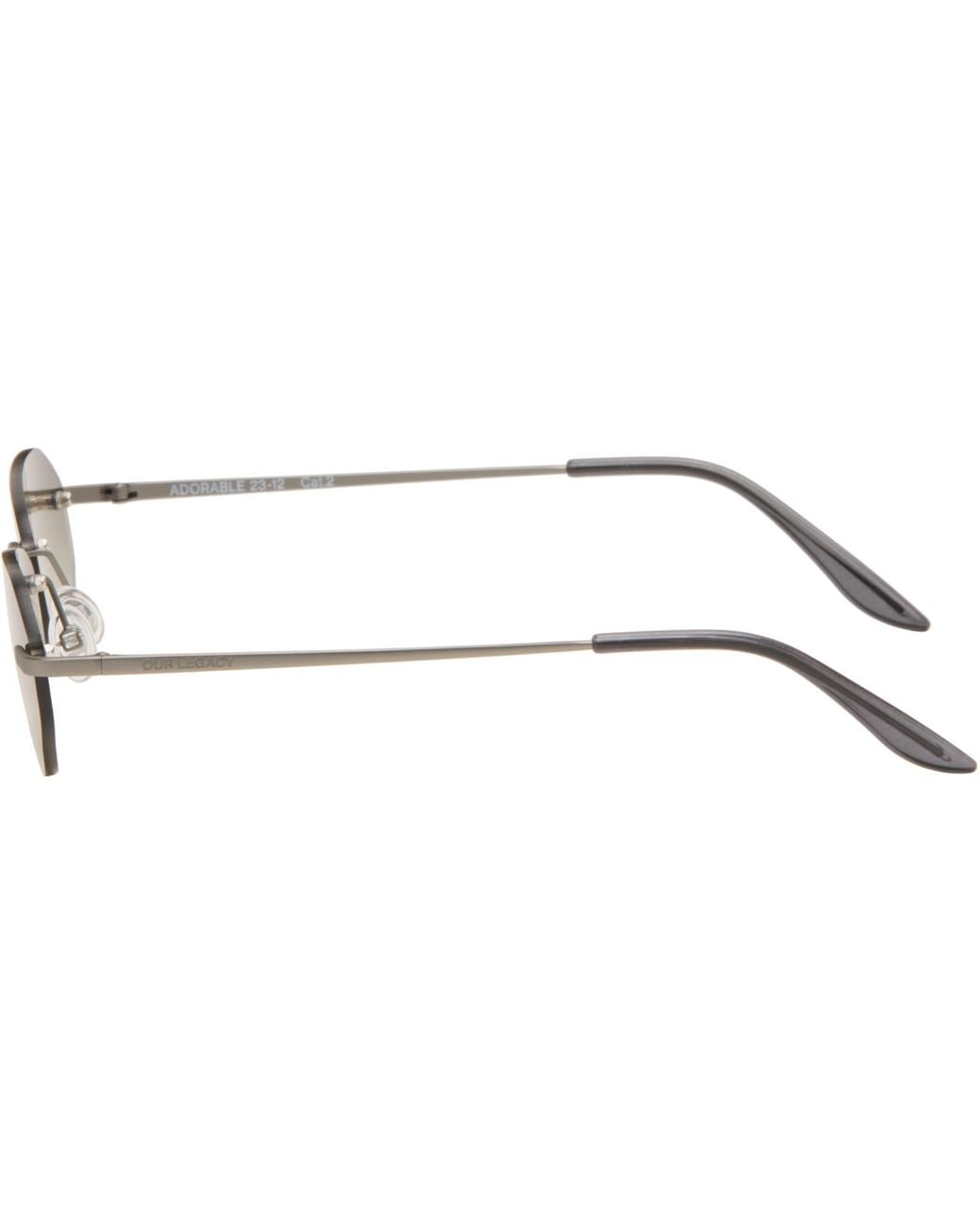 Our Legacy Natural Gunmetal Adorable Sunglasses for men