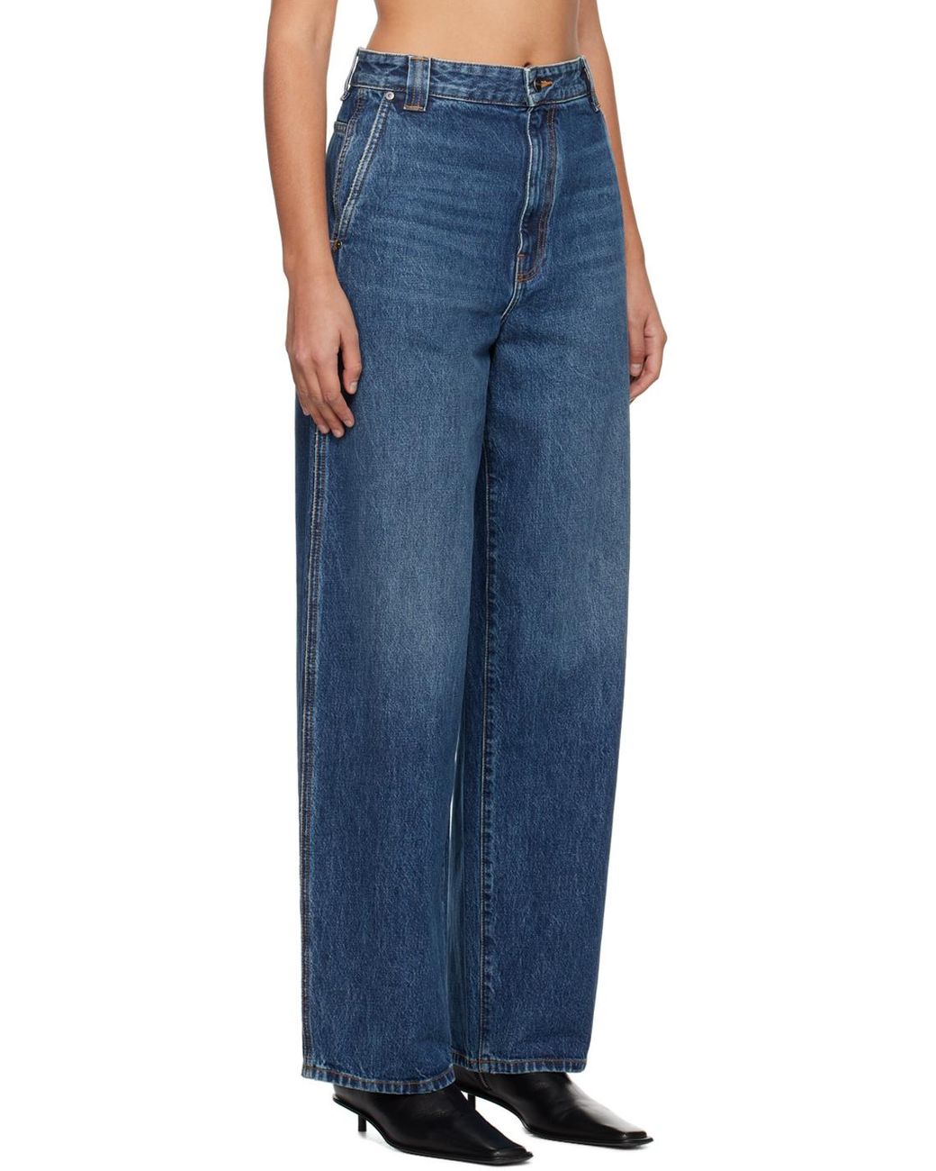 KHAITE Indigo 'the Bacall' Jeans in Blue | Lyst