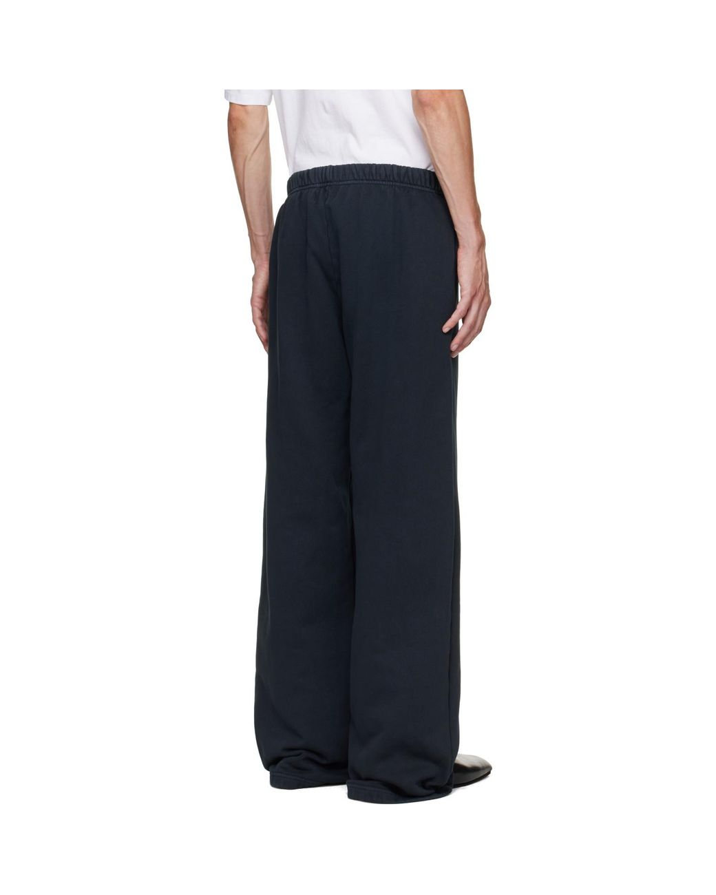 Les Tien Black Heavyweight Puddle Sweatpants for men