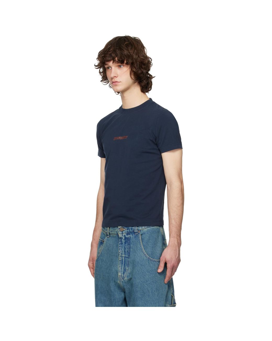 Vetements Blue 'Pornstar' Fitted T-Shirt for men